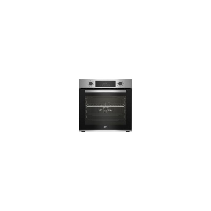 BEKO Horno Multif. 6, AEROPERFECT, A, INOX, Limpieza SteamShine, Display digital, Mandos escamoteables, 72 L