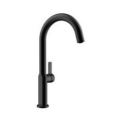 TEKA Grifo cocina IN 915 Negro, caño alto giratorio, aireador anticalcareo