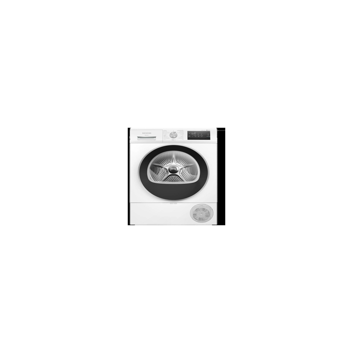 SIEMENS Secadora 8Kg. Bomba de calor, D, Display LED, Filtro fácil limpieza, tambor inox, puerta cristal, P+C, con conexión al