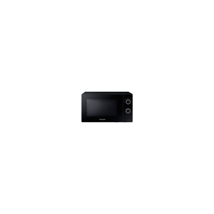 SAMSUNG Microondas 20L 700W, Interior de Epoxy, 5 niveles de potencia, control mecanico, puerta de cristal y acabados metalicos