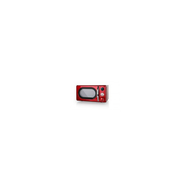 ORBEGOZO Microondas 20L 700w, Grill 900w, ROJO, Temporizador digital 95 min., Pantalla de control LED