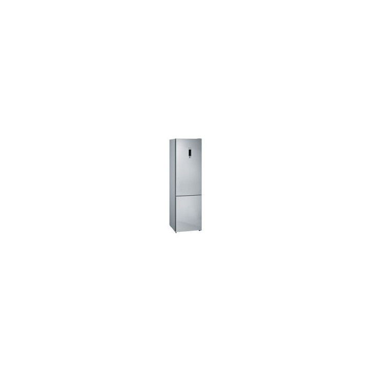 SIEMENS Combi NF 203x60x66, Puertas Inox antihuellas, E, HyperFresh. Electronica en la puerta. Tirador vertical integrado