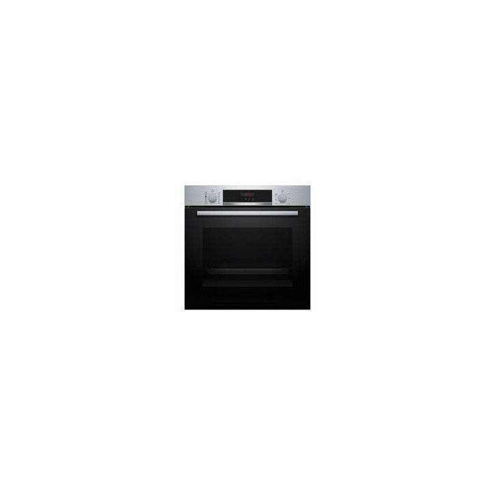 BOSCH Horno Pirolit. Multif. 8 con vapor añadido, A+, Asistente de limpieza con agua, Ap. Abatible, Cristal negro/inox, Display