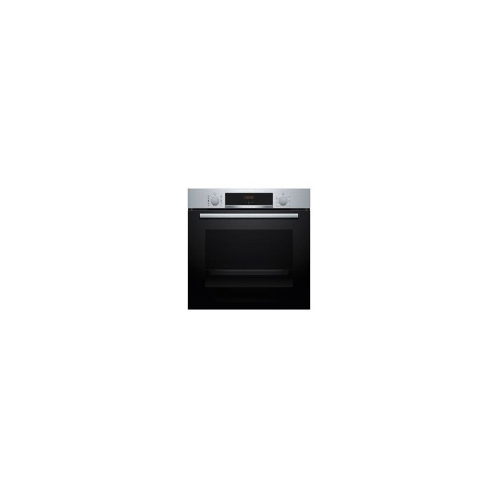 BOSCH Horno Multif. 8 con vapor añadido, A+, Asistente de limpieza con agua, Ap. Abatible, Cristal negro/inox, Display LED