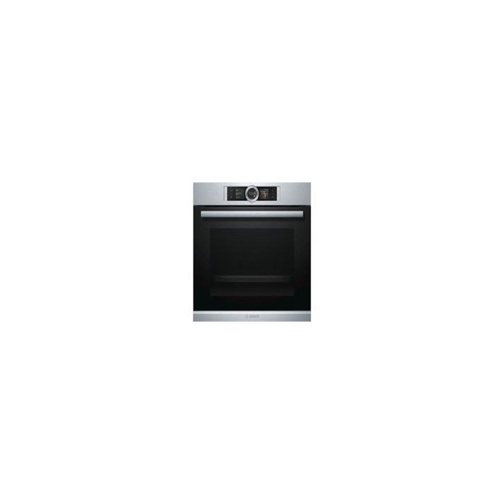 BOSCH Horno Pirolit. Multif. 13, A+, Cristal Negro/inox, Display TFT, Railes 1 nivel 100% extraibles, Asistente de cocinado