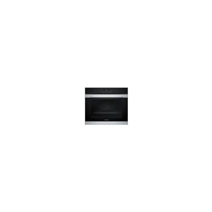 SIEMENS Horno Pirolit. Multif. 7, A, Pirolisis & humidClean, Ap. Abatible, Cristal negro/inox, Display LED touch control