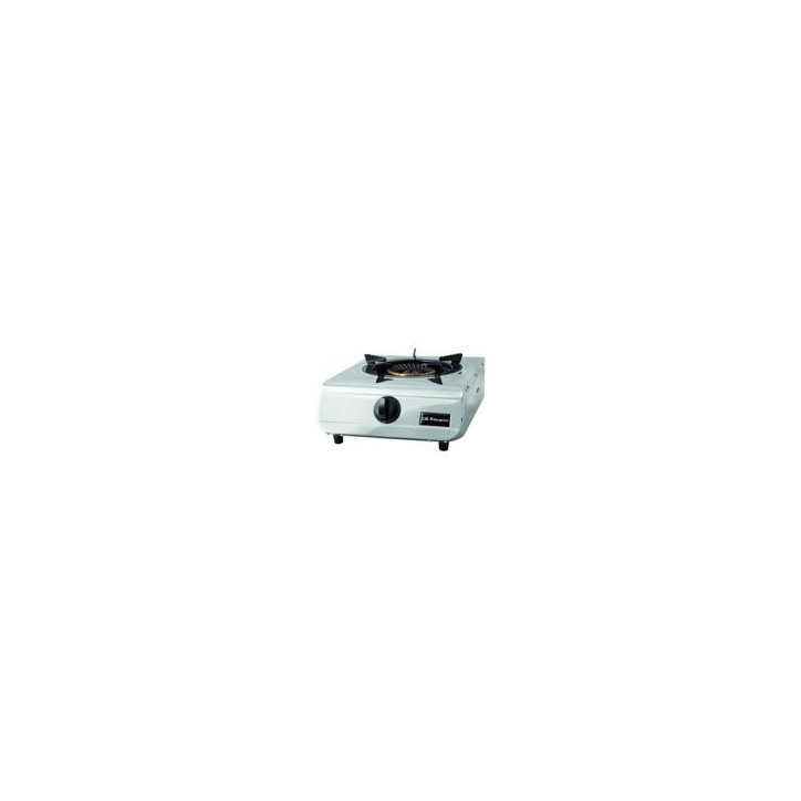 ORBEGOZO Hornillo sobremesa 1F gas Inox, Encendido piezoelectrico, Termopar