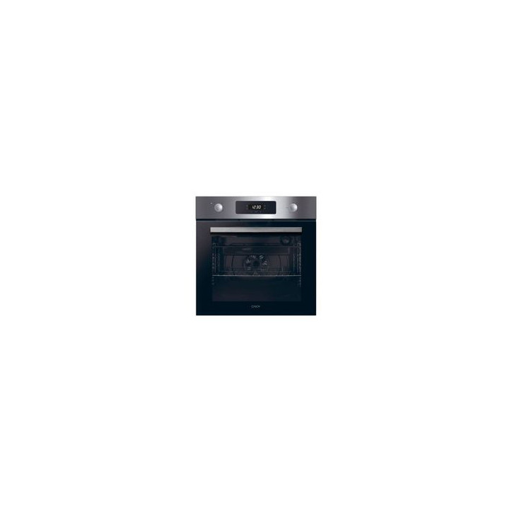 CANDY Horno Multif. 8, Inox/Negro, A+, 70L, Hidrolisis, guia telescopica, Easy Steam, Mandos Push Pull