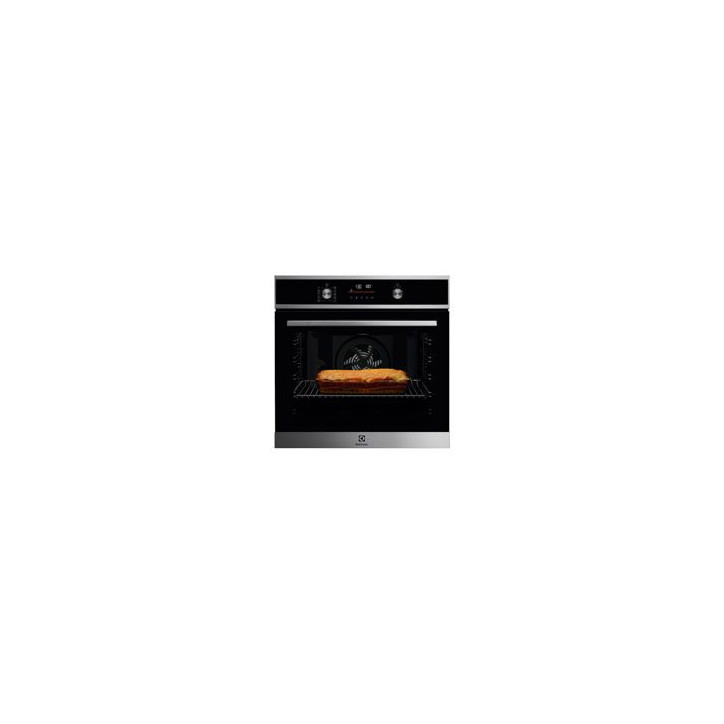 ELECTROLUX Horno Pirolit. 3 Multif. 9, Serie 500 SurroundCook, Cristal Negro/Inox, A+, 45 Auto prog,, Display Explore, M