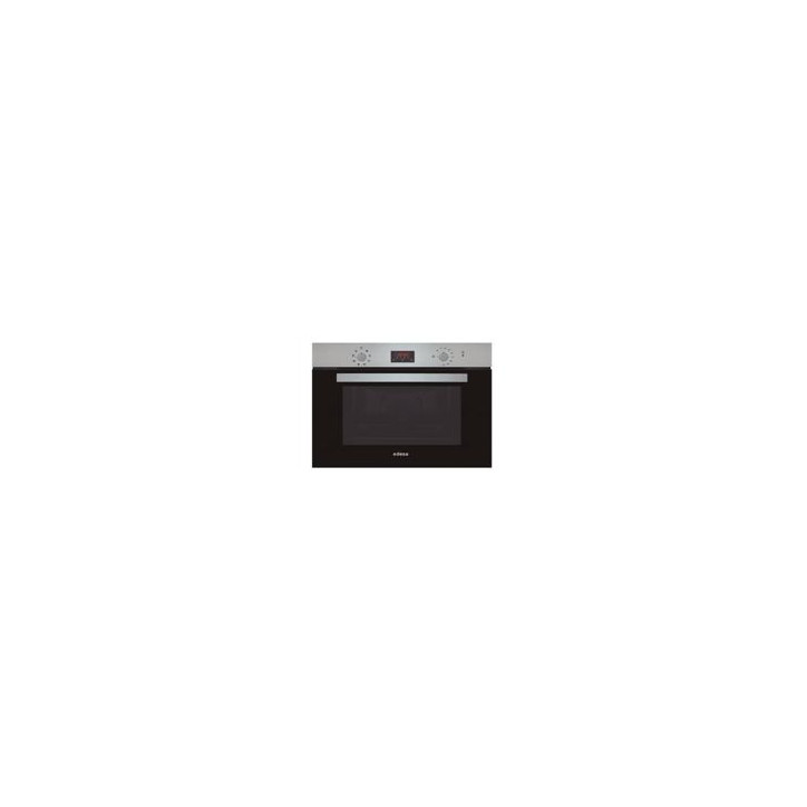 EDESA Horno 45 cm. Multif. Plus 6, Puerta de cristal negro y panel de control Inox, Display LED, Mandos escamoteables, guia