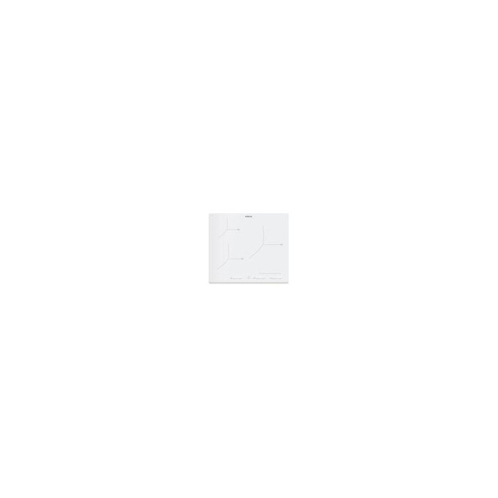 EDESA Induccion 3F, 59x52 cm, CRISTAL BLANCO, zona 28 cm. biselado frontal, Funciones de cocinado preestablecidas (keep warm