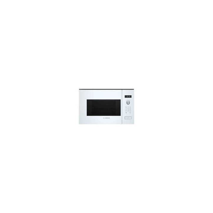 BOSCH Microondas 20L Integr. sin marco, electronico,38 cm., 5 F, Asist. de limpieza con agua, Ap. lateral izquierda, Cristal