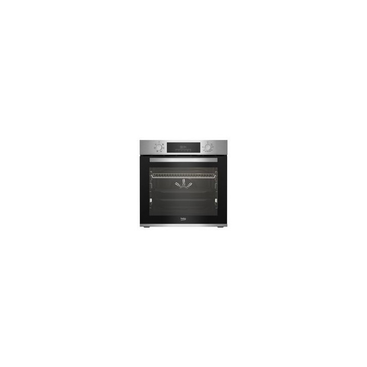 BEKO Horno Multif. 6, AEROPERFECT, A, INOX, Limpieza SteamShine, Display digital, Mandos escamoteables, Rail Telescopico, 72 L