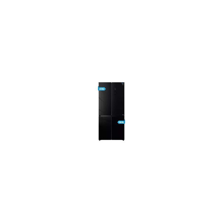INFINITON Frigo Americano 4P NF 190x83,3x58, CRISTAL NEGRO, E, Inverter, Zona WTR, Display, LUZ LED, ECO System -  SLOT IN