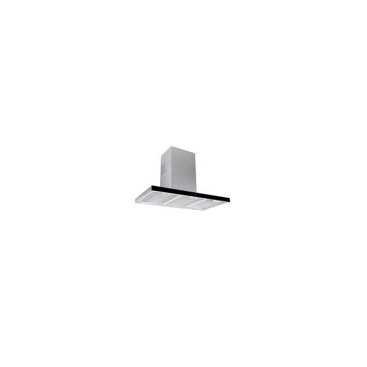 TEKA Campana box 90cm. DLH 986 T INOX, 69db, frente cristal negro, 701m3, 53dB, A+