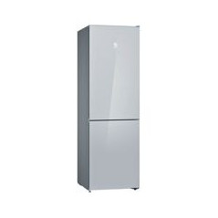 BALAY Combi NF 186x60x66, Puertas Cristal Blanco, D, ExtraCold/ExtraFresh, Tirador vertical integrado.