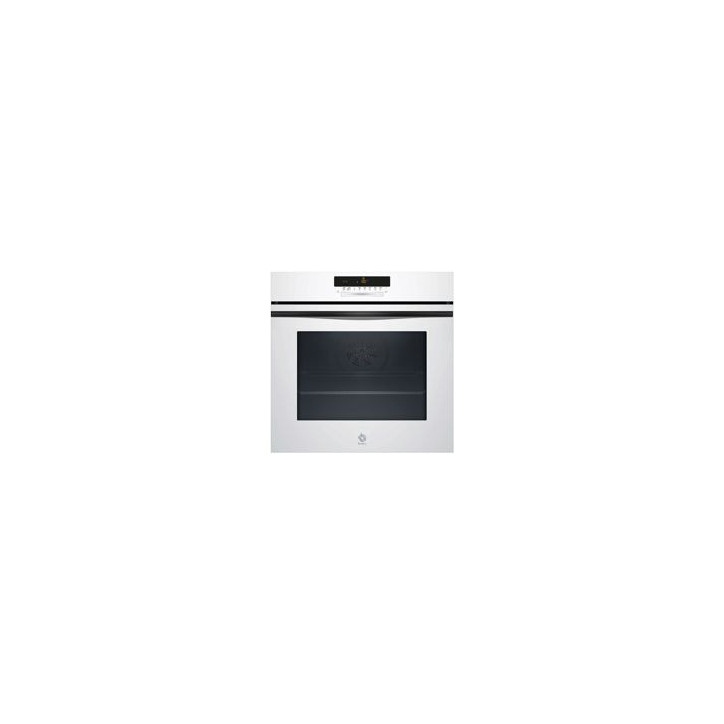 BALAY Horno Pirolit./Aqualis. Multif. 12, con f. freidora de aire, A+, HC, Cristal Blanco, Control tactil Deslizante, 40