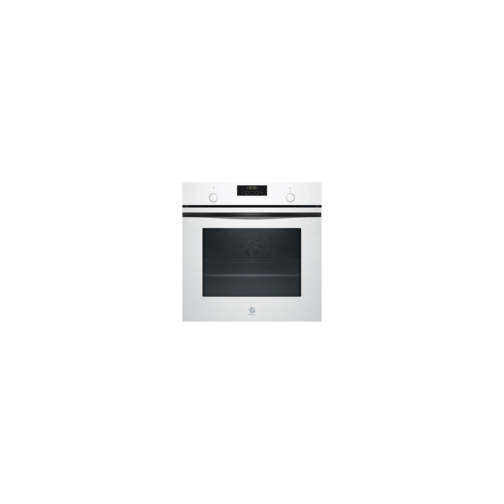 BALAY Horno Multif. 8, A+, Aqualisis, F. freidora de aire, Cristal Blanco, Control Comfort,  Reloj electronico con progr. de