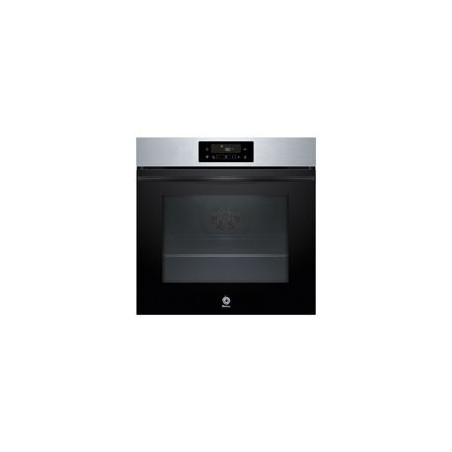 BALAY Horno Pirolit./Aqualisis, Multif. 7 con f. freidora de aire, A+, Cristal negro/inox., Control tactil, 10 recetas, Railes