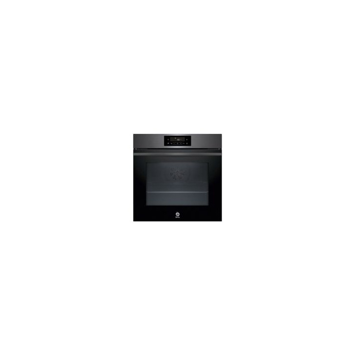 BALAY Horno Pirolit./Aqualisis, Multif. 7 con f. freidora de aire, A+, Grafito, Control tactil, 10 recetas, Railes 1 nivel