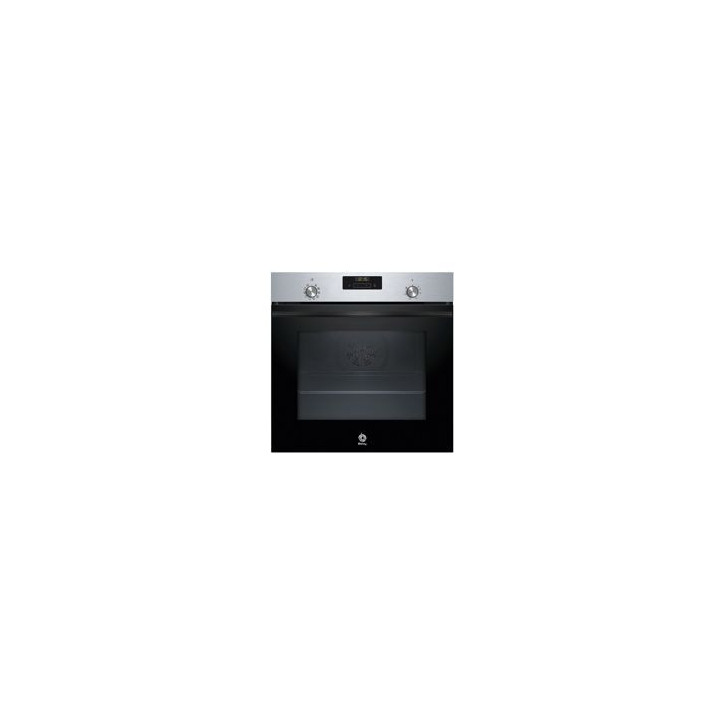 BALAY Horno Multif. 7, A+, Aqualisis, Ap. Abatible, Cristal negro/inox., Control Comfort, Railes 1 nivel, Mandos ocultables.