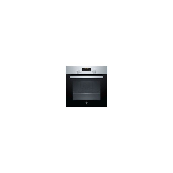 BALAY Horno Multif. 7, Inox, A, Reloj electronico con programacion de inicio y paro, Gradas cromadas, Mandos fijos.