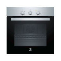 BALAY Horno Multif. 5, Inox, A, Gradas cromadas, Mandos fijos