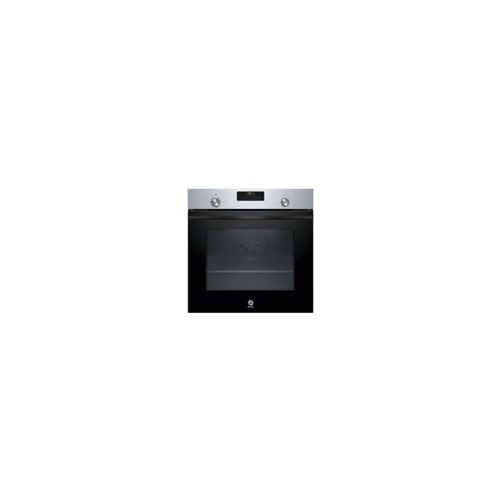 BALAY Horno Pirolit./Aqualisis, Multif. 8 con funcion vapor, A+, Cristal negro/inox., Control Comfort, 10 recetas, Railes 1