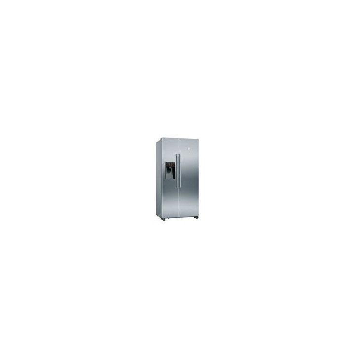 BALAY Side by Side NF 179x91x71, Puertas Acero Inox, E, Dispensador de agua y hielo sin conexion a la red de agua (tanque