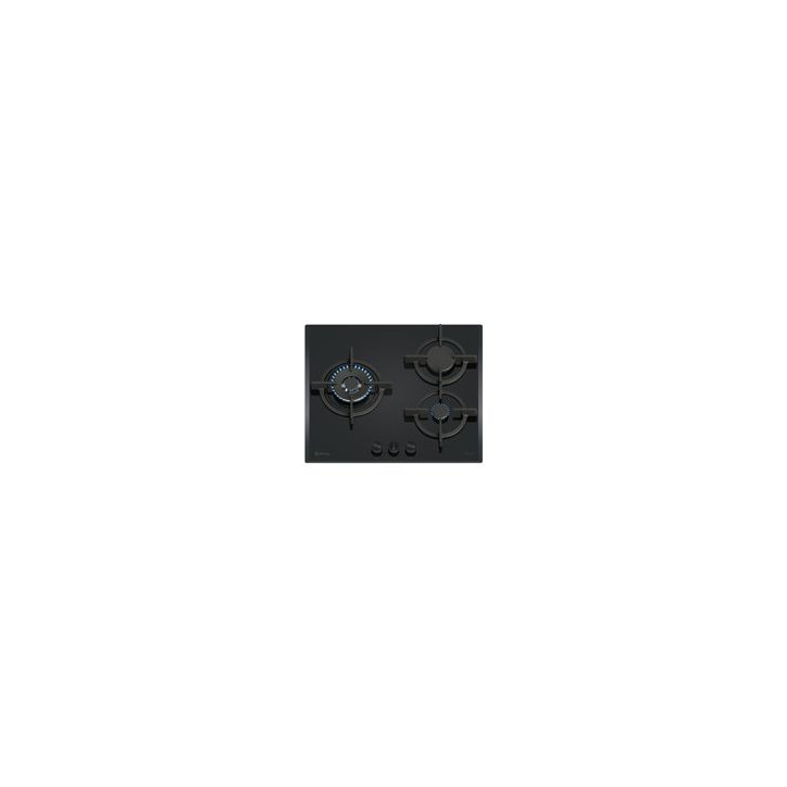 BALAY Encimera cristalgas 3F Gas Nat., 9 niveled de llama, wok 4 kW., Gas Stop, parrillas hierro fundido aptas lavavajillas