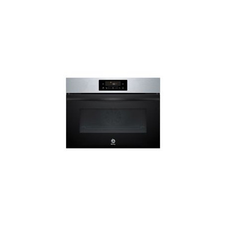 BALAY Horno compacto 45 cm. Pirolit./Aqualisis, Multif.7, con f. freidora de aire, A, Cristal negro/inox., Control tactil, 10