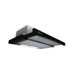 BALAY Campana extraible 60 cm. Negro, 368 m3/h, D, control mecanico, iluminacion por LEDs, filtros de aluminio.