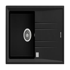 TEKA Fregadero STONE 50 B-TG 1C 1E V.AUTO NEGRO