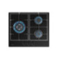 TEKA Encimera Cristalgas 3F Nat. GBC 63110 KBN, 3F gas: 1 doble (3,30kW) + 1 (1,75kW) + 1 (1,00kW), Parrillas de fundicion