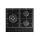 TEKA Encimera Cristalgas 3F But. GBC 63110 KBB, 3F gas: 1 doble (3,30kW) + 1 (1,75kW) + 1 (1,00kW), Parrillas de fundicion