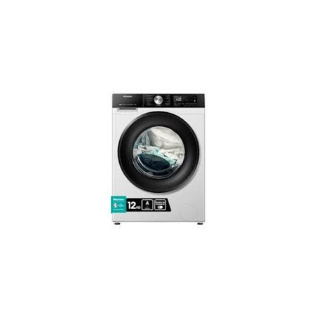 HISENSE Lavad. C/F 12Kg 1400rpm, Blanco, A-20%, WiFi, Programacion Asistida, Monitor de Consumo, Smart Pair, Hygiene Guard