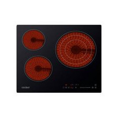SAUBER Vitro 3F, zona triple 30 cm. Control Touch Slider deslizante, Indicador calor residual