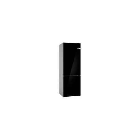 BOSCH Combi NF 203x70x67, Puertas Cristal Negro, C, Vitafresh XXL, Tirador vertical integrado.
