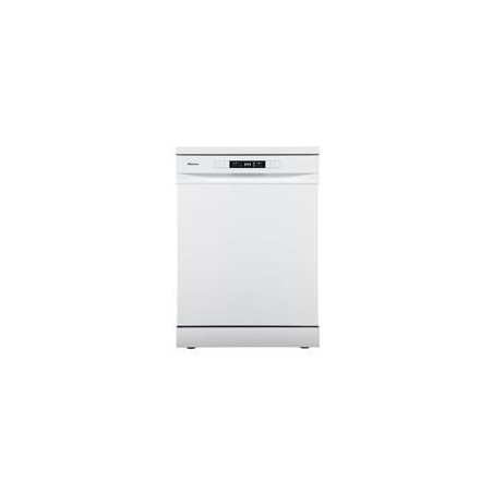 HISENSE Lavavaj. 14 cub. Blanco, D, 1/2 carga (Manual), 3ª Bandeja, Inicio Diferido, Lavado Rapido 30', Programa Eco
