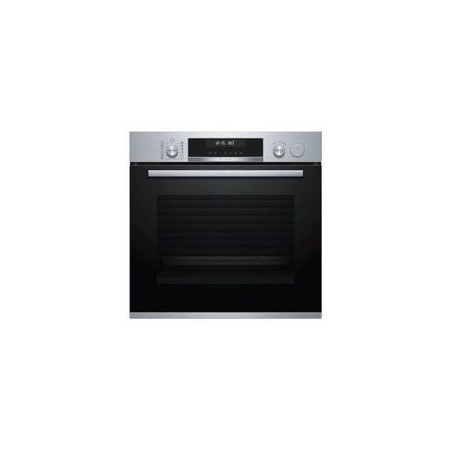 BOSCH Horno Multif. 10 con vapor, A, Cristal negro/inox, Display LCD, Gourmet 30 recetas, 1 clipRail, Mandos ocultables, HC