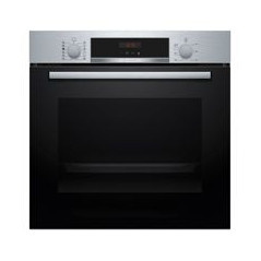 BOSCH Horno Pirolit. Multif. 8 con vapor añadido, A+, Asistente de limpieza con agua, Ap. Abatible, Cristal negro/inox, Display