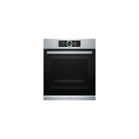 BOSCH Horno Pirolit. Multif. 13, A+, Cristal Negro/inox, Display TFT, Railes 1 nivel 100% extraibles, Asistente de cocinado