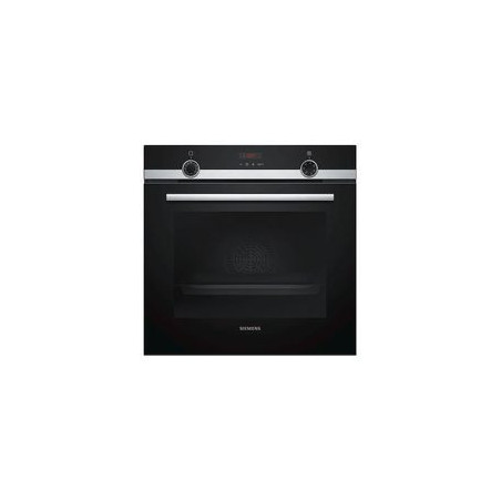 SIEMENS Horno Pirolit. Multif. 7, Cristal negro/inox, A, Ap. Abatible, Display LED, 10 recetas, Railes 1 nivel, Mandos fijos