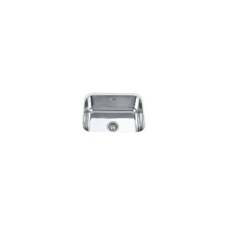 EDESA Fregadero Inox bajo encimera 1 cub. cuadrada, sin orificio de griferia, Prof. de la cub. de 18 cm