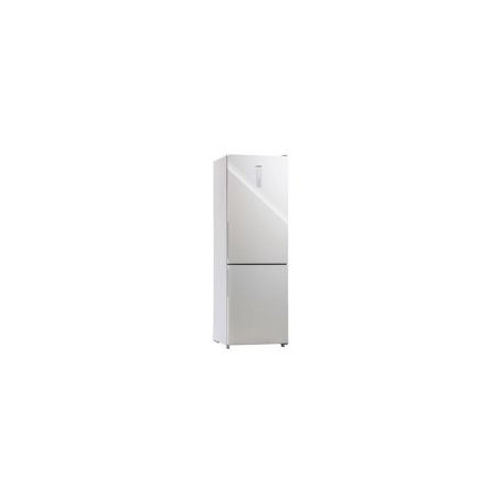 INFINITON Combi NF 185,5x59,5x63,5, Puerta Cristal Blanco, E, Inverter, Display, Luz Led, doble cajon zona cero, botellero
