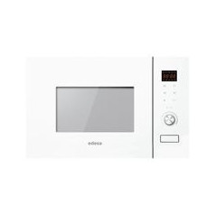 EDESA Microondas Integr. 20L, Cristal blanco, 800w, Display LED, Grill 1000w, Interior Inox, Plato 245 mm.
