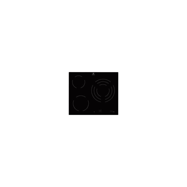 ELECTROLUX Vitro 3F, zona triple 27 cm, Controles (0-9), Indicadores de calor residual, Bloqueo de seguridad