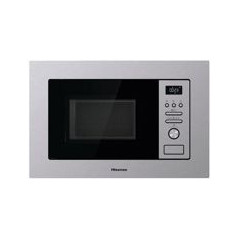 HISENSE Microondas Integr. 20L, Inox, 15 Progr., Coccion Simultanea, Calentamiento Rapido, Grill, Tamaño compacto, Coccion