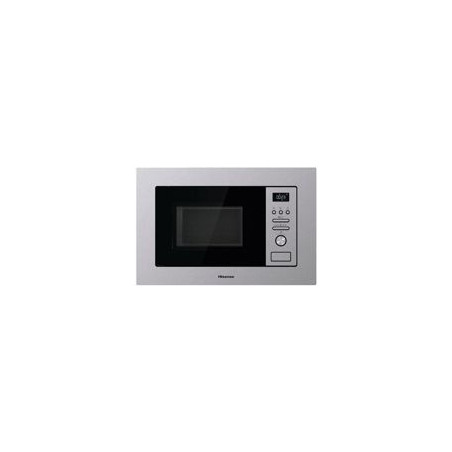 HISENSE Microondas Integr. 20L, Inox, 15 Progr., Coccion Simultanea, Calentamiento Rapido, Grill, Tamaño compacto, Coccion