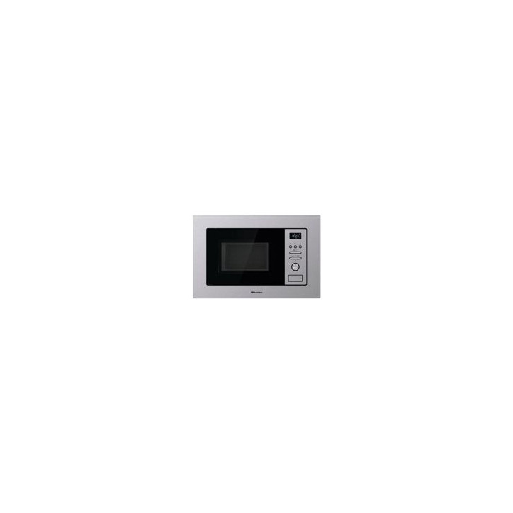 HISENSE Microondas Integr. 20L, Inox, 15 Progr., Coccion Simultanea, Calentamiento Rapido, Grill, Tamaño compacto, Coccion